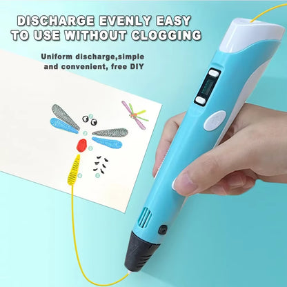 USB 3D Printing Pen Drawing 9M PLA Children'S 3D Graffiti Drawing Pen Toy Smart Gift DIY Art Tool Birthday Christmas Gift