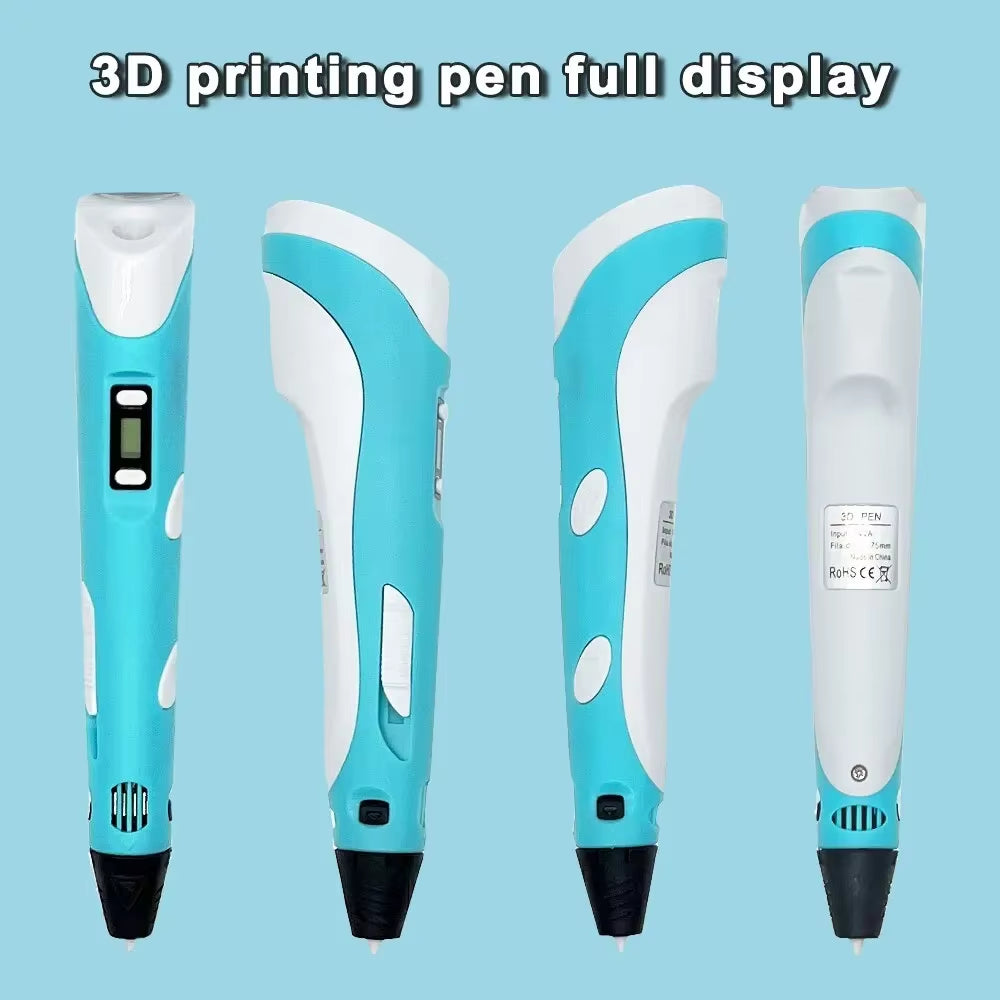 USB 3D Printing Pen Drawing 9M PLA Children'S 3D Graffiti Drawing Pen Toy Smart Gift DIY Art Tool Birthday Christmas Gift